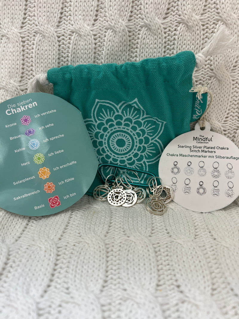 Mindful Sterling Silver Plated Chakra Stitch Markers