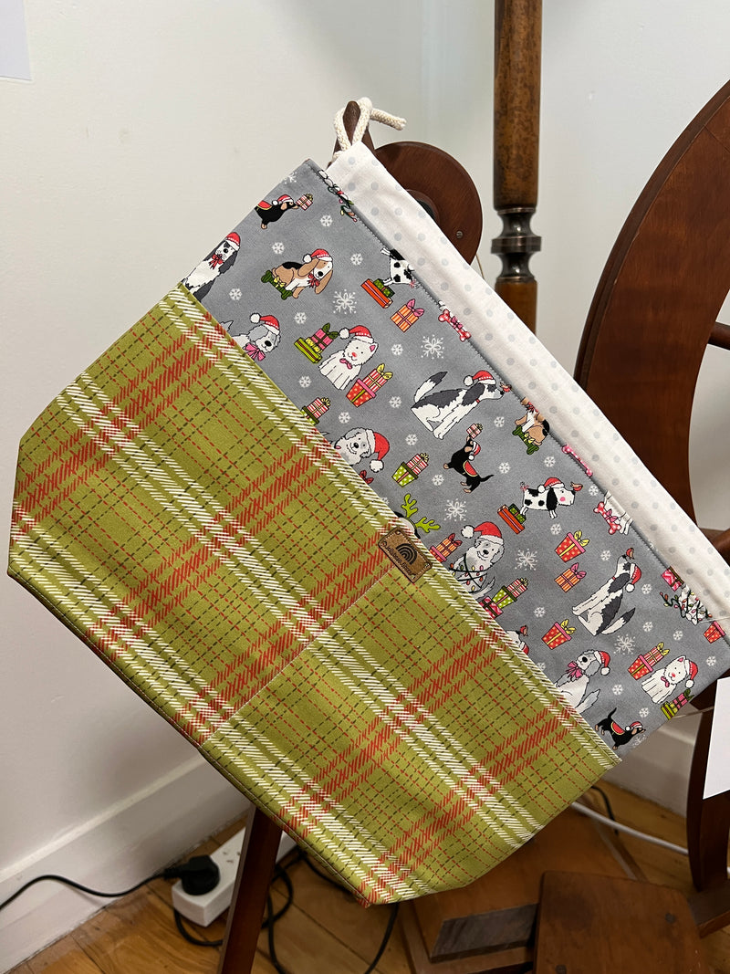 Jellybean Fibres Project Bag - Christmas