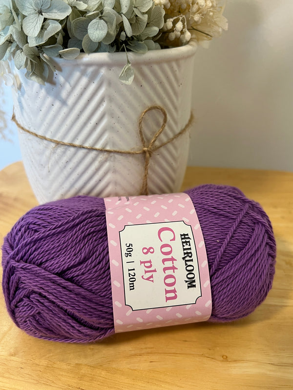 Violet - 8ply Pattern Cotton (No Return)