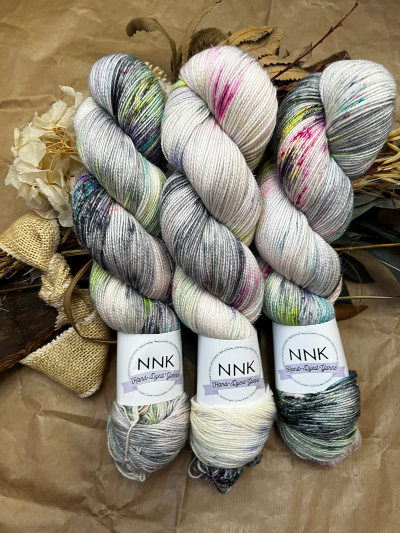 Pretty Mess - 4ply Silver sparkle