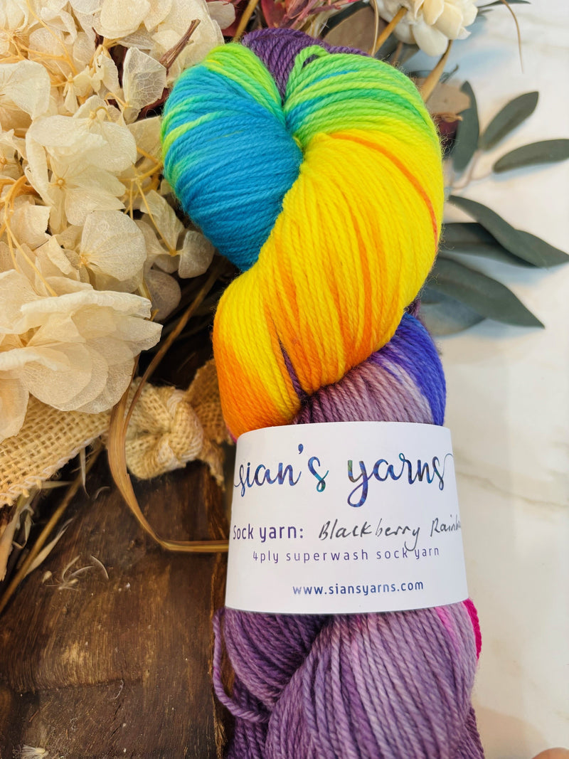 Blackberry Rainbows- Sian's Yarns