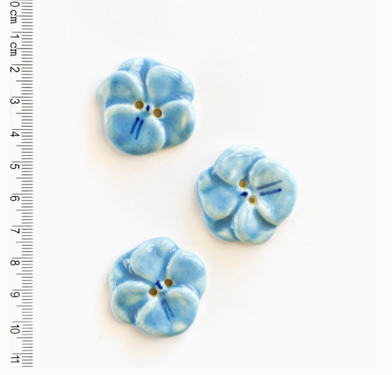 Blue Buttons Pack Of 3