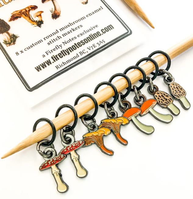 Mushrooms Stitch Markers