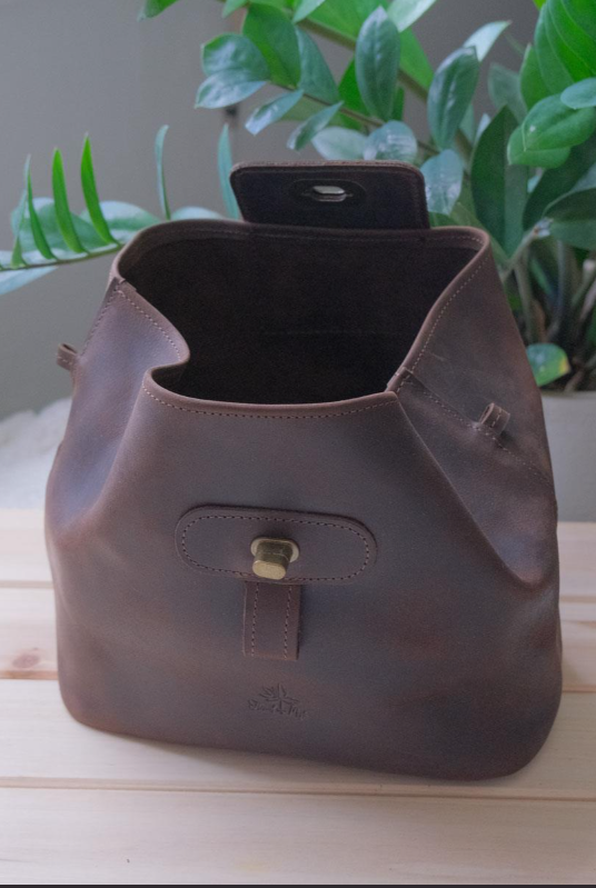 Leather Pop up Bag