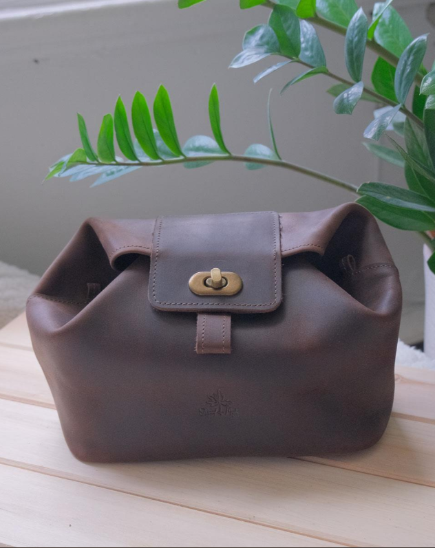 Leather Pop up Bag