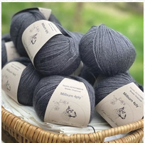 Charcoal - Milburn 4ply BFL/Silk