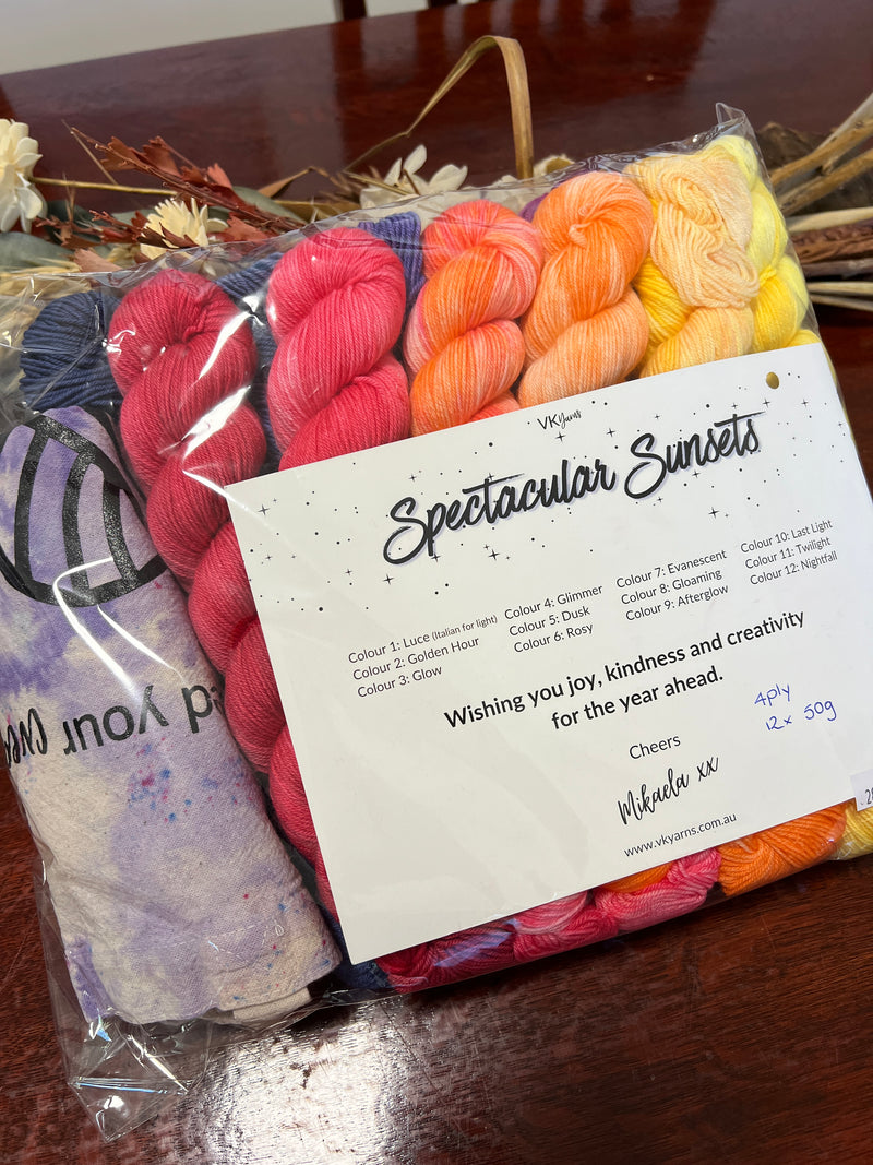 Spectacular Sunset- Platinum 4ply  12 x50g skeins