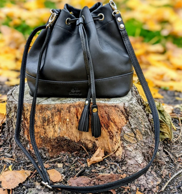 Mini Bucket Bag-Leather