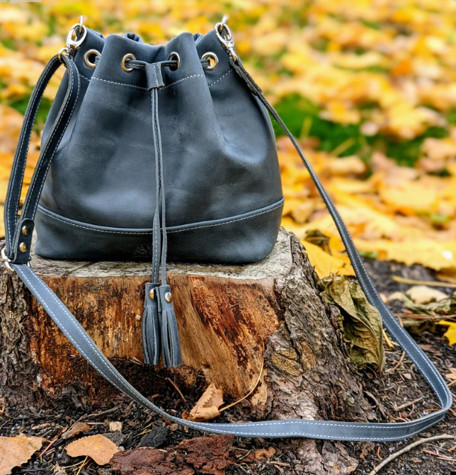 Mini Bucket Bag-Leather