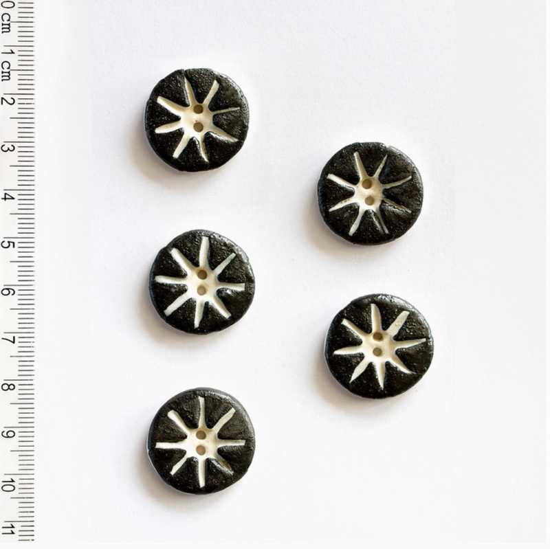 Star Pattern Buttons Pack Of 5