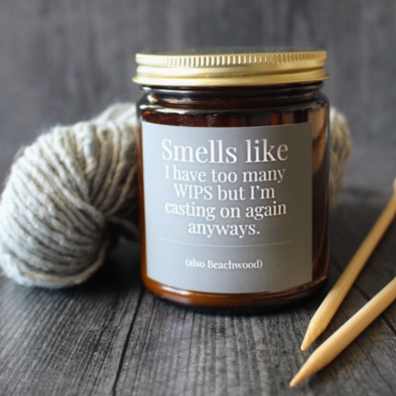 Hand Poured Coconut Soy Wax Candles for Knitters