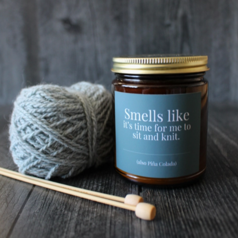 Hand Poured Coconut Soy Wax Candles for Knitters