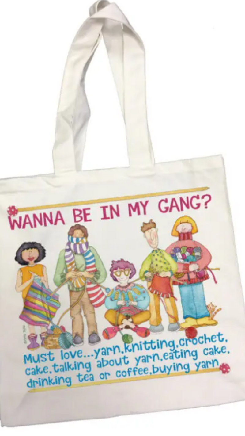 Wanna Be In My Gang Cotton Canvas Bag