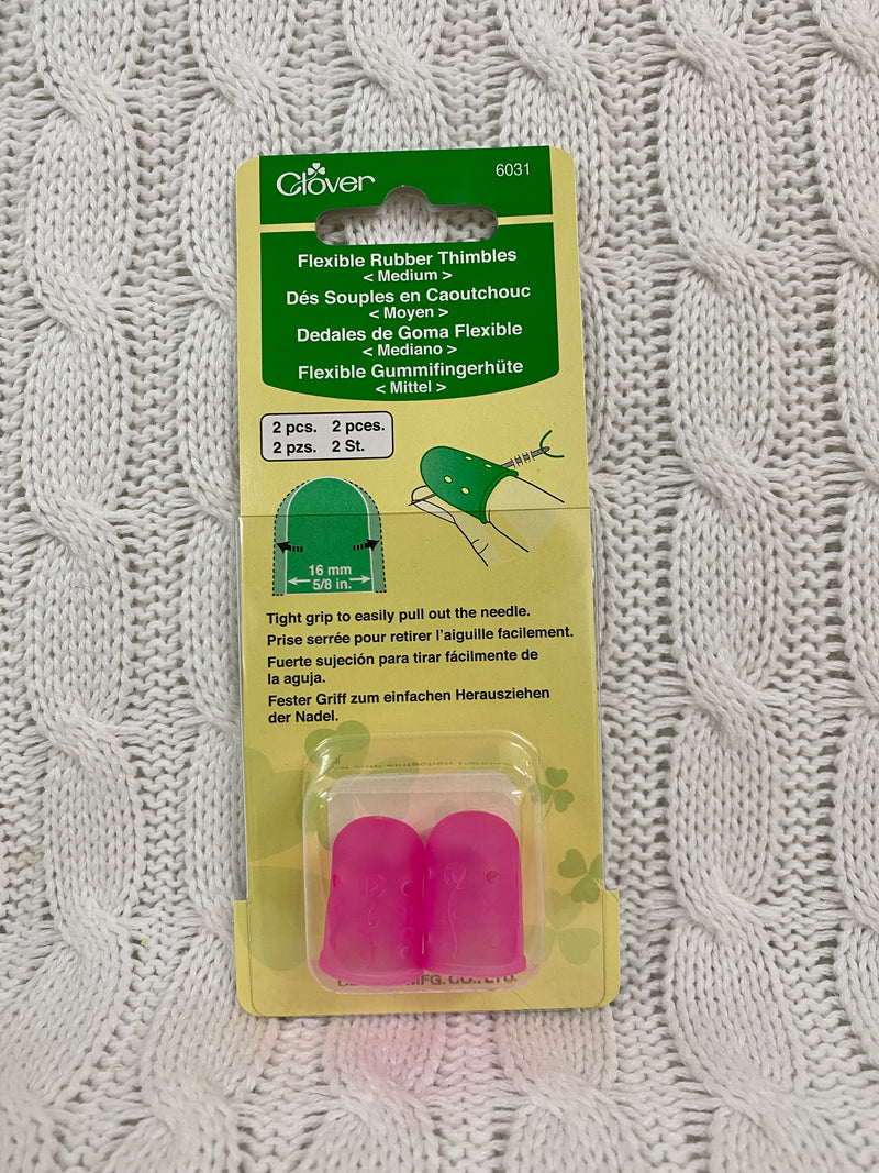 Clover Flexible Rubber Thimbles- Medium