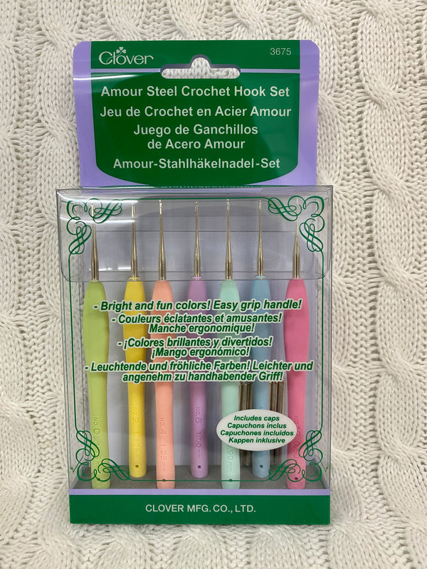 Clover Amour Steel Crochet Hook Set