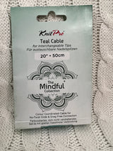 KnitPro Mindful Collection Teal Cable