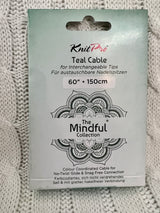 KnitPro Mindful Collection Teal Cable