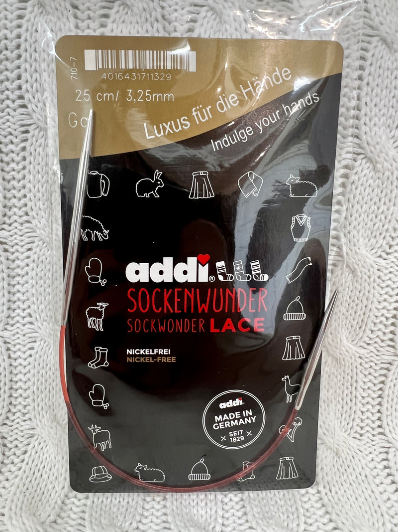 Addi Sock Wonder - 25cm Circular Needle with Different Length Tips