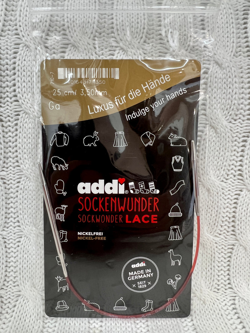 Addi Sock Wonder - 25cm Circular Needle with Different Length Tips