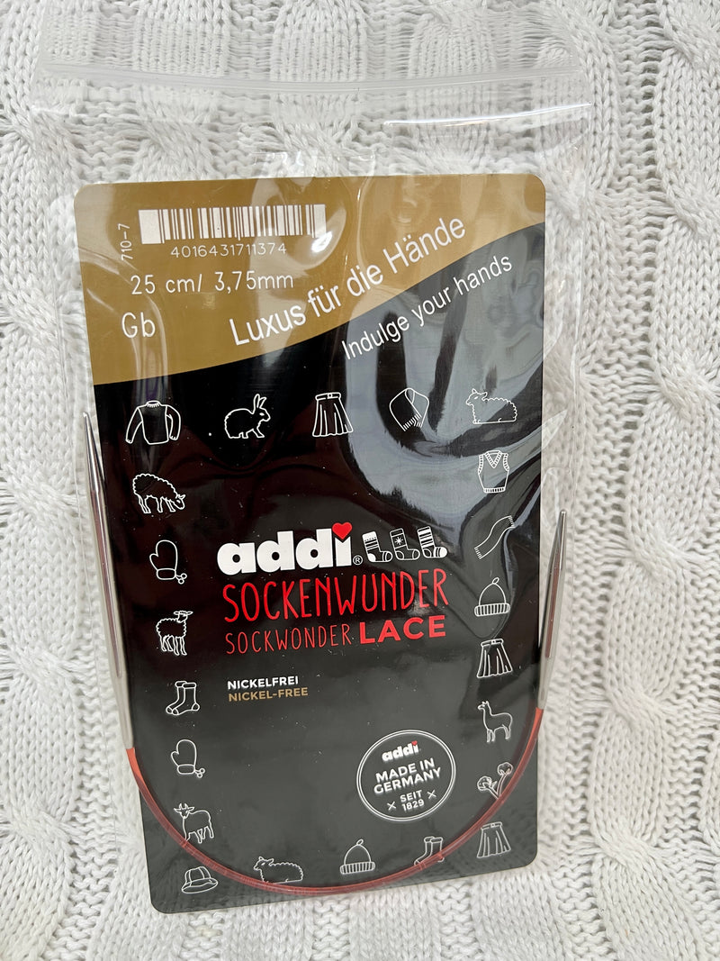 Addi Sock Wonder - 25cm Circular Needle with Different Length Tips