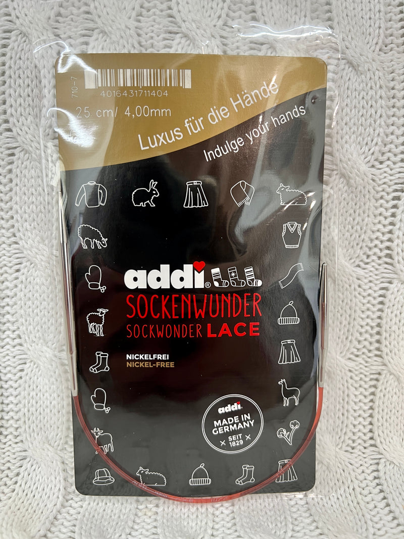 Addi Sock Wonder - 25cm Circular Needle with Different Length Tips