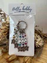 Stitch Markers - Set of 5 (with Hook size numbers)