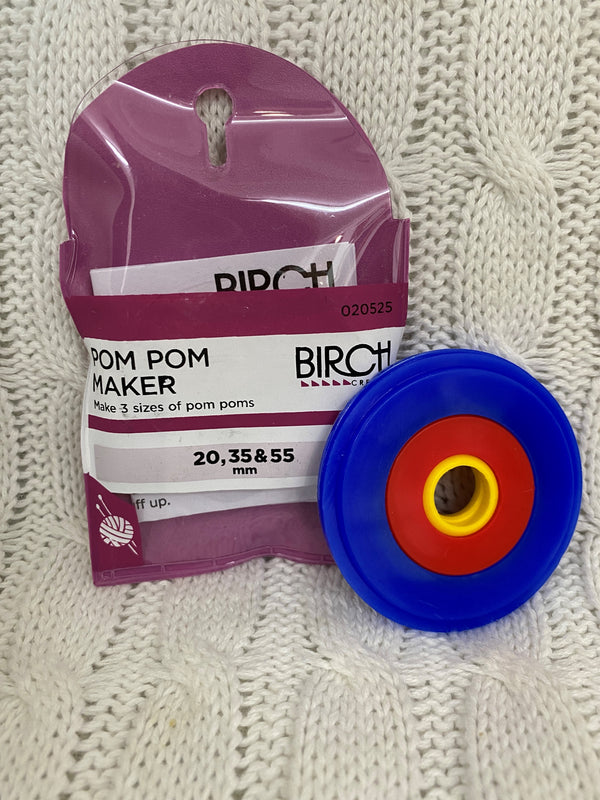 Birch Pom Pom Maker - 3 sizes (Blue)